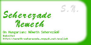 seherezade nemeth business card