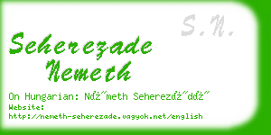seherezade nemeth business card